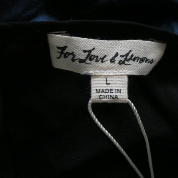 NWT FOR LOVE & LEMONS MELANIE BLACK BODYSUIT SIZE L - Picture 4 of 5
